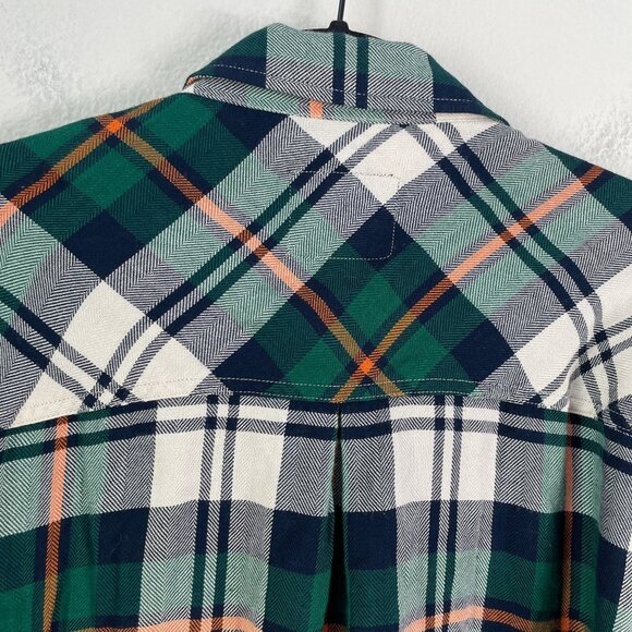 Rails Womens Medium Hunter Forest Navy Stone Plaid Button Up Shirt Long Sleeve - Picture 12 of 12